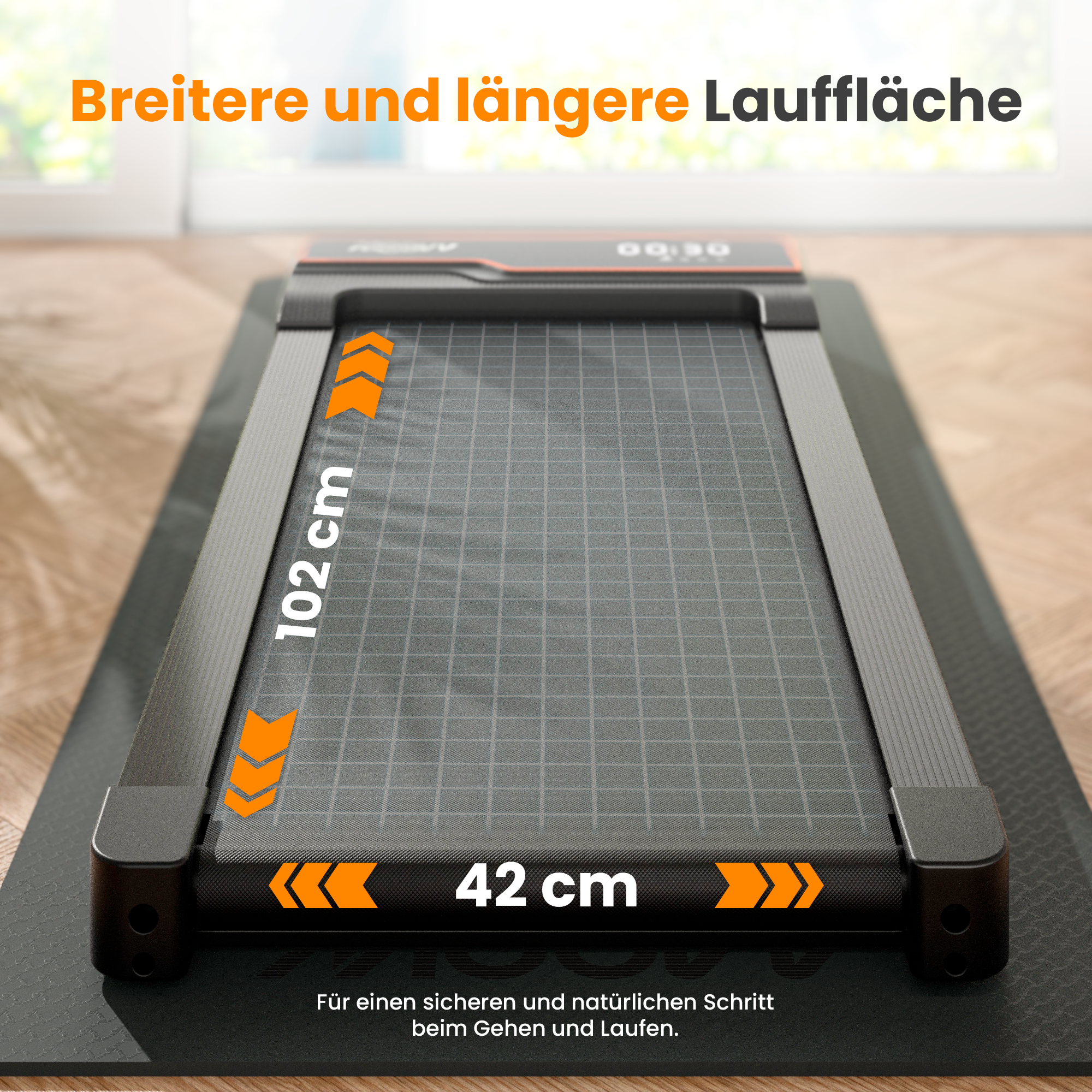 Moovv SmartStep v2 - Walking Pad / kleines Laufband, 1–6 km/h