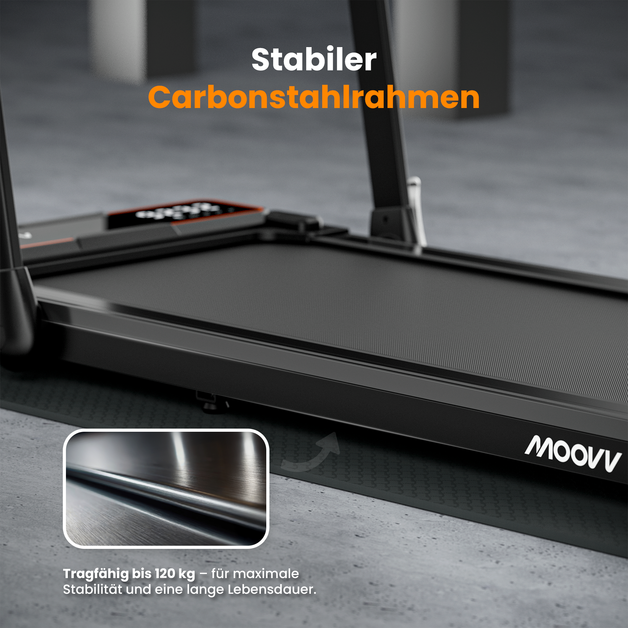 Moovv SmartStep Pro v3 Incline - Laufband mit Steigung (6 %), 1–12 km/h