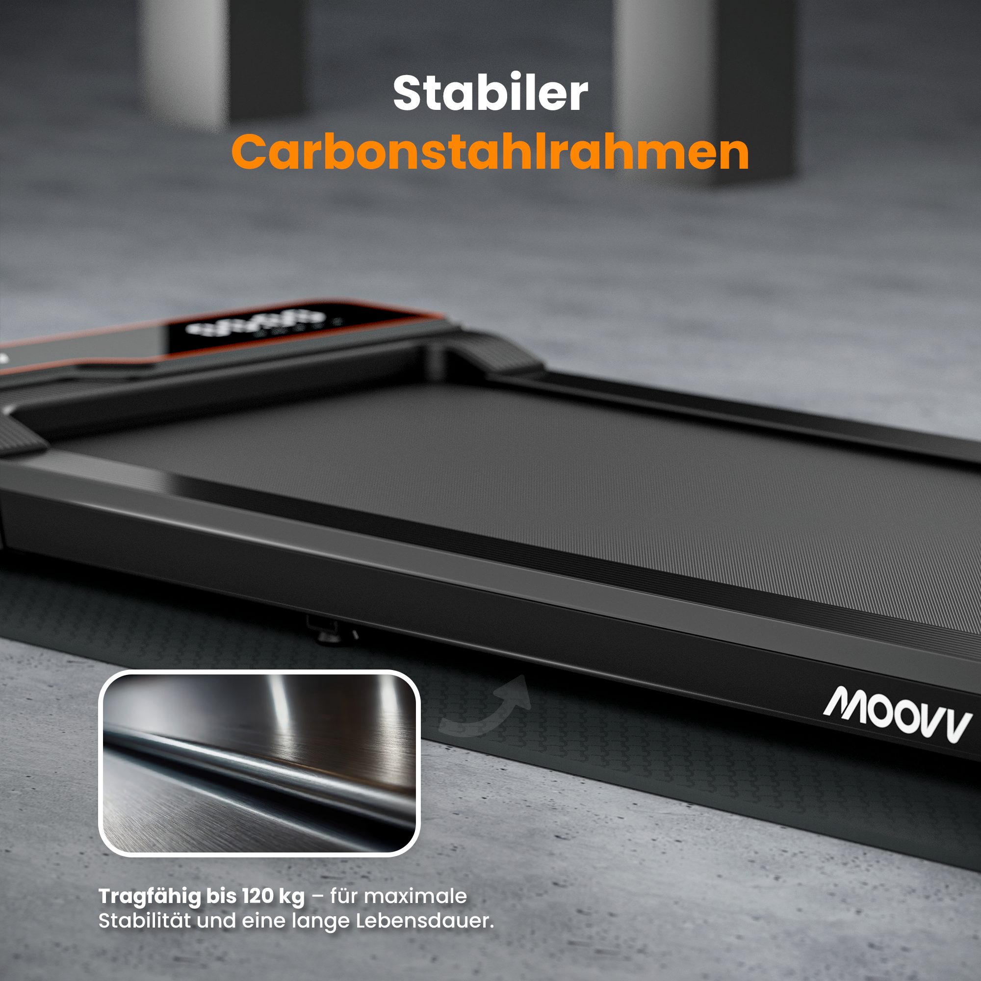 Moovv SmartStep v2 - Walking Pad / kleines Laufband, 1–6 km/h