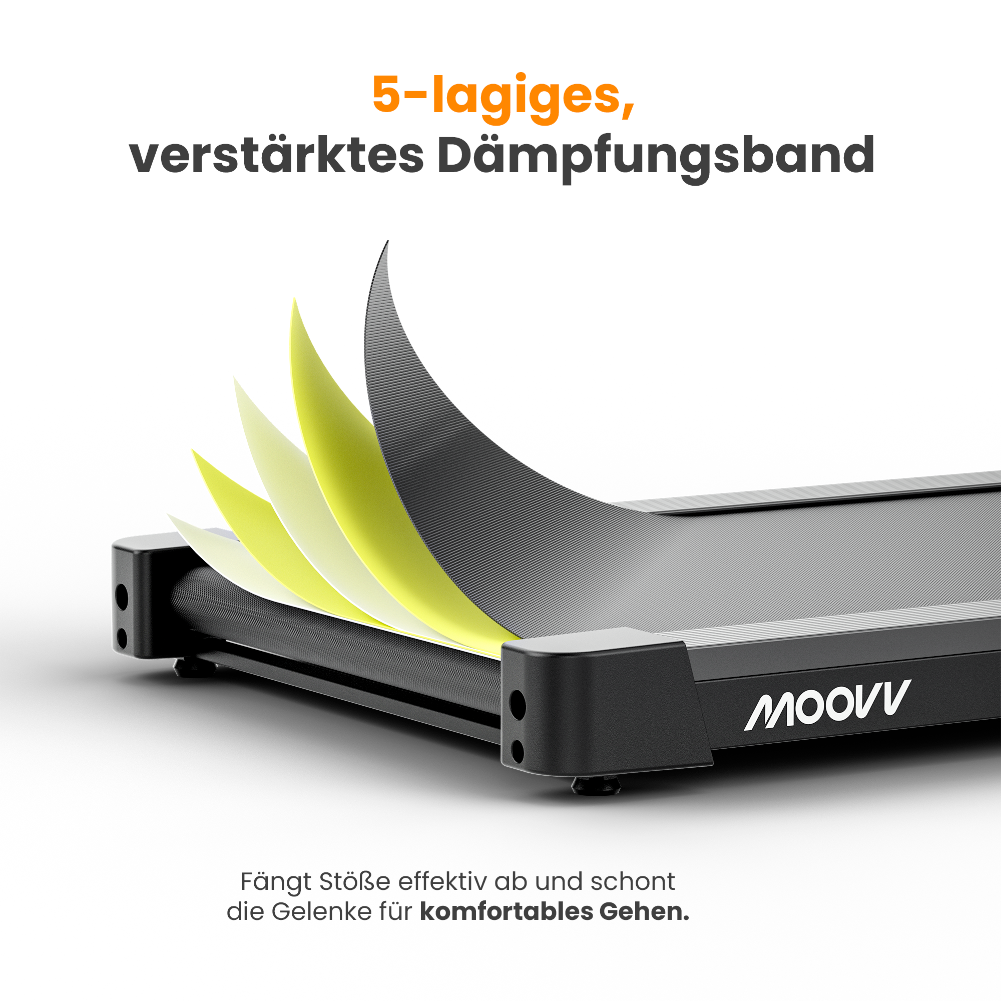 Moovv SmartStep v2 - Walking Pad / kleines Laufband, 1–6 km/h