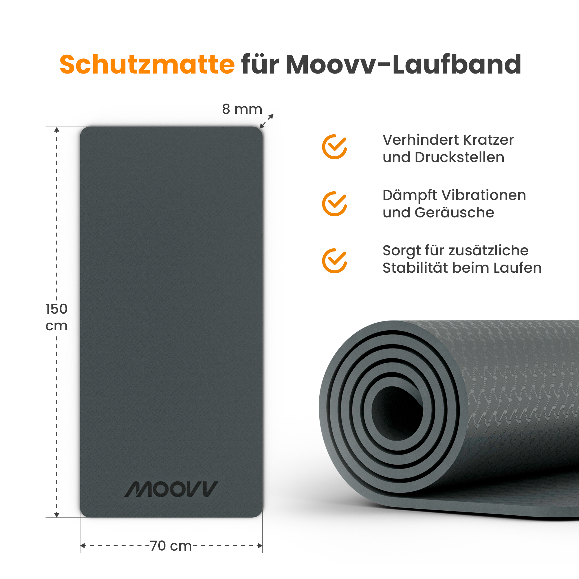 Moovv Schutzmatte - 140 * 65 * 0,8 cm